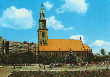 Marienkirche, Postkarte aus dem Jahr 1988, Foto: Ihlow, Potsdam