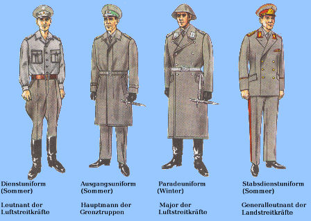 Uniformen (bearbeitet), in: Meyers Neues Lexikon, 2., vllig neu bearb. Aufl. in 18 Bnden, Bd. 9, Leipzig 1974, S. 684, s.v. ''Nationale Volksarmee''.