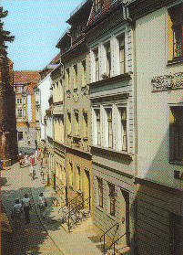 Am Nikolaikirchplatz, Postkarte aus dem Jahr 1990, Foto: Ihlow, Potsdam (1)
