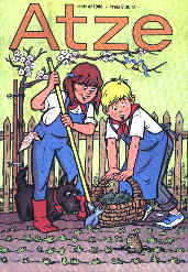 Titelbild des Heftes 4/ 1988: Pioniere arbeiten im Schulgarten