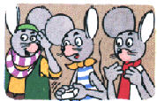 Comicbild der Mäuse Fix, Fax und Fex aus dem Heft 4/ 1988